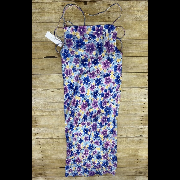 NWT Sofia The Label ISABELLE SLIP DRESS - Violet Blue Floral - Picture 5 of 6